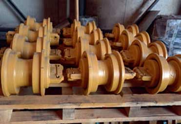 Carrying Truck Rollers Spare parts of apron feeder, apron feeder parts, pan feeder, material handling, mining, ore, cement factory, heavy duty apron feeder, heavy duty industry, heavy duty industry equipment
