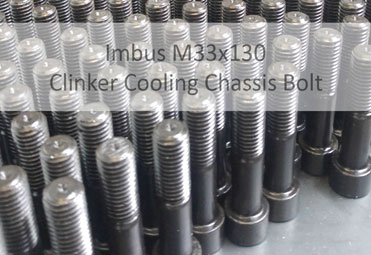Clinker Cooling Chassis Bolt M33x130 clinker cooling bolt, special fasteners, customized fasteners, non-standard fasteners, hot forging fasteners, big bolts, bolt production, bolt manufacturing, hot forged bolt
