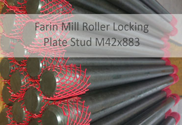 Double-End Stud for Farin Mill Roller Locking Plate M42x883 farin mill bolt, farin mill stud, farin mill roller locking bolt, special fasteners, customized fasteners, non-standard fasteners, hot forging fasteners, big bolts, bolt production, bolt manufacturing, hot forged bolt