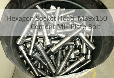 Hexagon Socket Head Bolt for Cement Mill Plate M39x150 cement mill bolt, special fasteners, customized fasteners, non-standard fasteners, hot forging fasteners, big bolts, bolt production, bolt manufacturing, hot forged bolt