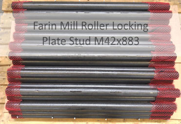 Stud for Farin Mill Roller Locking Plate M42x883 farin mill bolt, farin mill stud, special fasteners, customized fasteners, non-standard fasteners, hot forging fasteners, big bolts, bolt production, bolt manufacturing, hot forged bolt